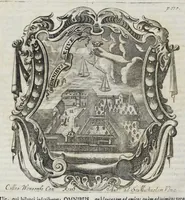 An illustration from Mundus symbolicus : in emblematum universitate formatus, explicatus, et tam sacris quàm profanis eruditionibus ac sententiis illustratus : subministrans oratoribus, praedicatoribus, academicis, poetis &c. innumera conceptuum argumenta (1729)