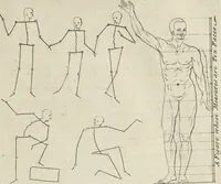 An illustration from The principles of drawing, or, An easy and familiar method for the improvement of youth in the practice of that useful art : being a compleat drawing book, containing a curious collection of examples in all the variety of cases, as the several parts of the human body, whole figures, landskips, cattle, &c. curiously engraved on copper-plates, after the designs of Albert Durer, Abrah. Bloemart, Carlo Morac, Le Clerc, Hollar, and other great masters : to which is prefix'd an introduction to drawing ... (1764)