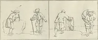 An illustration from The principles of drawing, or, An easy and familiar method for the improvement of youth in the practice of that useful art : being a compleat drawing book, containing a curious collection of examples in all the variety of cases, as the several parts of the human body, whole figures, landskips, cattle, &c. curiously engraved on copper-plates, after the designs of Albert Durer, Abrah. Bloemart, Carlo Morac, Le Clerc, Hollar, and other great masters : to which is prefix'd an introduction to drawing ... (1764)
