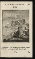 Picture 14 of 26 from Jezus en de Ziel : een geestelyke Spiegel voor't gemoed, bestaande in veertig aangenaame en stichtelyke Zinnebeelde : vervat in drie deelen (1722), leaf 90