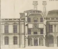 An illustration from Maniere de bien bastir pour toutes sortes de personnes. Contenant les moyens d'elever des bastimens de toutes grandeurs, d'y faire tous les ornemens, commoditez & détachemens qui s'y peuvent souhaiter. Ensemble des desseins pour bastir regulierement sur toute sorte de place (1681)