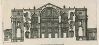 Picture 2 of 40 from Insignium Romae templorum prospectus exteriores interioresque a celebrioribus architectis inventi : nunc tandem suis cum plantis ac mensuris a Io. Iacobo de Rubeis Romano suis typis in lucem editi ad aedem Pacis : cum privilegio Summi Pontificis, anno MDCLXXXIII (1683), leaf 12