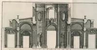 Picture 9 of 40 from Insignium Romae templorum prospectus exteriores interioresque a celebrioribus architectis inventi : nunc tandem suis cum plantis ac mensuris a Io. Iacobo de Rubeis Romano suis typis in lucem editi ad aedem Pacis : cum privilegio Summi Pontificis, anno MDCLXXXIII (1683), leaf 44