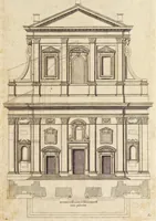 An illustration from Insignium Romae templorum prospectus exteriores interioresque, a celebrioribus architectis inventi : nunc tandem suis cum plantis ac mensuris a Io. Iacobo de Rubeis Romano suis typis in lucem editi ad aedem Pacis : cum privilegio Summi Pontificis, anno MDCLXXXIIII (1684)