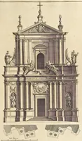 Picture 11 of 23 from Insignium Romae templorum prospectus exteriores interioresque, a celebrioribus architectis inventi : nunc tandem suis cum plantis ac mensuris a Io. Iacobo de Rubeis Romano suis typis in lucem editi ad aedem Pacis : cum privilegio Summi Pontificis, anno MDCLXXXIIII (1684), leaf 78