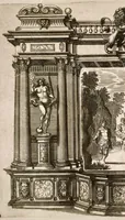 Picture 26 of 33 from Die uber alle Tugende triumphirende Tugend der Beständigkeit : wie dieselbe bey Anwesenheit verschiedener hoch-fürstlich, fürstlich- und gräflicher Personen den __ Februarii, 1684, auf dem ChurPfältzischen Residentz-Schlosz zu Heydelberg vorgestellet und praesentiret worden (1684), leaf 107
