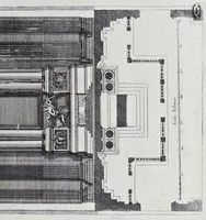 Picture 32 of 35 from Altaria et sacella varia templorum Romae : a celeberrimis quondam architectis structa, quibus sistuntur singulorum orthographia exterior scenographia, ichnographia cum additis ubique mensuris (1690), leaf 138