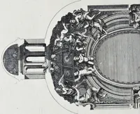 Picture 34 of 35 from Altaria et sacella varia templorum Romae : a celeberrimis quondam architectis structa, quibus sistuntur singulorum orthographia exterior scenographia, ichnographia cum additis ubique mensuris (1690), leaf 145