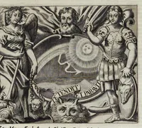 An illustration from Simboli festiui : per le solennità principali di Christo nostro signore, della Beata Vergine Maria, degl'apostoli, e d'altri santi, che frà l'anno da chiesa santa di suo precetto si celebrano (1698)