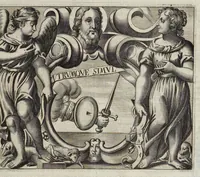 Picture 35 of 43 from Simboli festiui : per le solennità principali di Christo nostro signore, della Beata Vergine Maria, degl'apostoli, e d'altri santi, che frà l'anno da chiesa santa di suo precetto si celebrano (1698), leaf 364