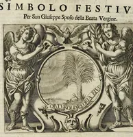 Picture 8 of 43 from Simboli festiui : per le solennità principali di Christo nostro signore, della Beata Vergine Maria, degl'apostoli, e d'altri santi, che frà l'anno da chiesa santa di suo precetto si celebrano (1698), leaf 67