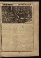Picture 3 of 15 from Comptoir almanach, op 't jaar onses heeren Jesu Christi M.DC.LXXXX. na de nieuwe en oude-stijl : voorsien met de jaar-marckten, paarde, beeste, en leer-markten : alsmede de vacantien voor den hove van Hollant in 'sGravenhage, Uptrecht, Vrieslant, Amsterdam, &c. : ook op wat uur de post-wagens, treck-schupten en boodens moeten afvaren : noch zijn hier in gesteldt de dagelijckse uuren van des maens op en ondergang, alsmede op wat uur en plaets het met de nieuwe en volle maen hoog en laeg water is (1690), leaf 16