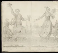 An illustration from Hollandse dorpelingen, enz. = Paisans d'Hollande &c (1713)