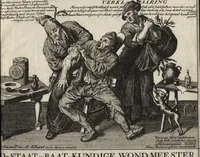 An illustration from Hollandse dorpelingen, enz. = Paisans d'Hollande &c (1713)