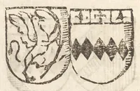An illustration from Arbor genealogica gentis de Cignano, quam merito ac virtuti D. Caroli per lineam rectam eodem ex stipite descendentis (1687)