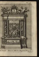 An illustration from Leven en bedryf van den vermaarden zeeheld Cornelis Tromp, graaf van Sylliesburg, ridder van den Olifant, baronnet, &c., lieutenant admiraal generaal van Holland en Westvriesland : ondermengd met de voornaamste daaden van verscheidene andere zeehoofden, en voornaamentlijk met die van Martin Harpertsz. Tromp : benevens een naauwkeurig verhaal van der Nederlanderen en hunner bondgenooten oorlogen, sedert den jaare 1650 tegens verscheidene volkeren gevoerd : voorzien met alle de noodige authentyke stukken en bewyzen, en vercierd met schoone kopere figuuren (1692)