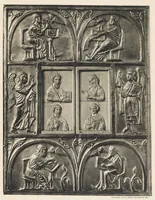 An illustration from Kunstschätze des Aachener Kaiserdomes : Werke der Goldschmiedekunst, Elfenbeinschnitzerei und Textilkunst (1904)