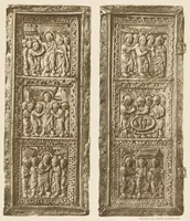 An illustration from Kunstschätze des Aachener Kaiserdomes : Werke der Goldschmiedekunst, Elfenbeinschnitzerei und Textilkunst (1904)