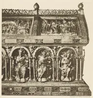 An illustration from Kunstschätze des Aachener Kaiserdomes : Werke der Goldschmiedekunst, Elfenbeinschnitzerei und Textilkunst (1904)