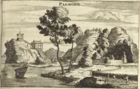 Picture 47 of 190 from Het gezandtschap der Neêrlandtsche Oost-Indische Compagnie, aan den grooten Tartarischen Cham, den tegenwoordigen keizer van China : waar in de gedenkwaerdigste geschiedenissen, die onder het reizen door de Sineesche landtschappen, Quantung, Kiangsi, Nanking, Xantung en Peking, en aan het keizerlyke hof te Peking, zedert den jaare 1655 tot 1657 zyn voorgevallen, op het bondigste verhandelt worden : beneffens een naauwkeurige beschryvinge der Sineesche steden, dorpen, regeering, weetenschappen, handwerken, zeden, godsdiensten, gebouwen, drachten, scheepen, bergen, gewaffen, dieren, &c. en oorlogen tegen de Tarters : verçiert met over de 150 afbeeldtsels, na 't leven in Sina (1693), leaf 132
