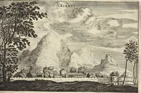 Picture 55 of 190 from Het gezandtschap der Neêrlandtsche Oost-Indische Compagnie, aan den grooten Tartarischen Cham, den tegenwoordigen keizer van China : waar in de gedenkwaerdigste geschiedenissen, die onder het reizen door de Sineesche landtschappen, Quantung, Kiangsi, Nanking, Xantung en Peking, en aan het keizerlyke hof te Peking, zedert den jaare 1655 tot 1657 zyn voorgevallen, op het bondigste verhandelt worden : beneffens een naauwkeurige beschryvinge der Sineesche steden, dorpen, regeering, weetenschappen, handwerken, zeden, godsdiensten, gebouwen, drachten, scheepen, bergen, gewaffen, dieren, &c. en oorlogen tegen de Tarters : verçiert met over de 150 afbeeldtsels, na 't leven in Sina (1693), leaf 146