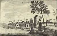 Picture 58 of 190 from Het gezandtschap der Neêrlandtsche Oost-Indische Compagnie, aan den grooten Tartarischen Cham, den tegenwoordigen keizer van China : waar in de gedenkwaerdigste geschiedenissen, die onder het reizen door de Sineesche landtschappen, Quantung, Kiangsi, Nanking, Xantung en Peking, en aan het keizerlyke hof te Peking, zedert den jaare 1655 tot 1657 zyn voorgevallen, op het bondigste verhandelt worden : beneffens een naauwkeurige beschryvinge der Sineesche steden, dorpen, regeering, weetenschappen, handwerken, zeden, godsdiensten, gebouwen, drachten, scheepen, bergen, gewaffen, dieren, &c. en oorlogen tegen de Tarters : verçiert met over de 150 afbeeldtsels, na 't leven in Sina (1693), leaf 149