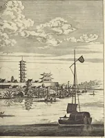 Picture 60 of 190 from Het gezandtschap der Neêrlandtsche Oost-Indische Compagnie, aan den grooten Tartarischen Cham, den tegenwoordigen keizer van China : waar in de gedenkwaerdigste geschiedenissen, die onder het reizen door de Sineesche landtschappen, Quantung, Kiangsi, Nanking, Xantung en Peking, en aan het keizerlyke hof te Peking, zedert den jaare 1655 tot 1657 zyn voorgevallen, op het bondigste verhandelt worden : beneffens een naauwkeurige beschryvinge der Sineesche steden, dorpen, regeering, weetenschappen, handwerken, zeden, godsdiensten, gebouwen, drachten, scheepen, bergen, gewaffen, dieren, &c. en oorlogen tegen de Tarters : verçiert met over de 150 afbeeldtsels, na 't leven in Sina (1693), leaf 152