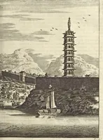 An illustration from Het gezandtschap der Neêrlandtsche Oost-Indische Compagnie, aan den grooten Tartarischen Cham, den tegenwoordigen keizer van China : waar in de gedenkwaerdigste geschiedenissen, die onder het reizen door de Sineesche landtschappen, Quantung, Kiangsi, Nanking, Xantung en Peking, en aan het keizerlyke hof te Peking, zedert den jaare 1655 tot 1657 zyn voorgevallen, op het bondigste verhandelt worden : beneffens een naauwkeurige beschryvinge der Sineesche steden, dorpen, regeering, weetenschappen, handwerken, zeden, godsdiensten, gebouwen, drachten, scheepen, bergen, gewaffen, dieren, &c. en oorlogen tegen de Tarters : verçiert met over de 150 afbeeldtsels, na 't leven in Sina (1693)
