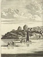 Picture 67 of 190 from Het gezandtschap der Neêrlandtsche Oost-Indische Compagnie, aan den grooten Tartarischen Cham, den tegenwoordigen keizer van China : waar in de gedenkwaerdigste geschiedenissen, die onder het reizen door de Sineesche landtschappen, Quantung, Kiangsi, Nanking, Xantung en Peking, en aan het keizerlyke hof te Peking, zedert den jaare 1655 tot 1657 zyn voorgevallen, op het bondigste verhandelt worden : beneffens een naauwkeurige beschryvinge der Sineesche steden, dorpen, regeering, weetenschappen, handwerken, zeden, godsdiensten, gebouwen, drachten, scheepen, bergen, gewaffen, dieren, &c. en oorlogen tegen de Tarters : verçiert met over de 150 afbeeldtsels, na 't leven in Sina (1693), leaf 173