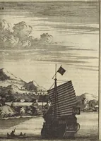 Picture 72 of 190 from Het gezandtschap der Neêrlandtsche Oost-Indische Compagnie, aan den grooten Tartarischen Cham, den tegenwoordigen keizer van China : waar in de gedenkwaerdigste geschiedenissen, die onder het reizen door de Sineesche landtschappen, Quantung, Kiangsi, Nanking, Xantung en Peking, en aan het keizerlyke hof te Peking, zedert den jaare 1655 tot 1657 zyn voorgevallen, op het bondigste verhandelt worden : beneffens een naauwkeurige beschryvinge der Sineesche steden, dorpen, regeering, weetenschappen, handwerken, zeden, godsdiensten, gebouwen, drachten, scheepen, bergen, gewaffen, dieren, &c. en oorlogen tegen de Tarters : verçiert met over de 150 afbeeldtsels, na 't leven in Sina (1693), leaf 184