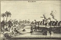 Picture 93 of 190 from Het gezandtschap der Neêrlandtsche Oost-Indische Compagnie, aan den grooten Tartarischen Cham, den tegenwoordigen keizer van China : waar in de gedenkwaerdigste geschiedenissen, die onder het reizen door de Sineesche landtschappen, Quantung, Kiangsi, Nanking, Xantung en Peking, en aan het keizerlyke hof te Peking, zedert den jaare 1655 tot 1657 zyn voorgevallen, op het bondigste verhandelt worden : beneffens een naauwkeurige beschryvinge der Sineesche steden, dorpen, regeering, weetenschappen, handwerken, zeden, godsdiensten, gebouwen, drachten, scheepen, bergen, gewaffen, dieren, &c. en oorlogen tegen de Tarters : verçiert met over de 150 afbeeldtsels, na 't leven in Sina (1693), leaf 233