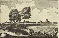 Picture 100 of 190 from Het gezandtschap der Neêrlandtsche Oost-Indische Compagnie, aan den grooten Tartarischen Cham, den tegenwoordigen keizer van China : waar in de gedenkwaerdigste geschiedenissen, die onder het reizen door de Sineesche landtschappen, Quantung, Kiangsi, Nanking, Xantung en Peking, en aan het keizerlyke hof te Peking, zedert den jaare 1655 tot 1657 zyn voorgevallen, op het bondigste verhandelt worden : beneffens een naauwkeurige beschryvinge der Sineesche steden, dorpen, regeering, weetenschappen, handwerken, zeden, godsdiensten, gebouwen, drachten, scheepen, bergen, gewaffen, dieren, &c. en oorlogen tegen de Tarters : verçiert met over de 150 afbeeldtsels, na 't leven in Sina (1693), leaf 242