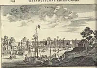 Picture 111 of 190 from Het gezandtschap der Neêrlandtsche Oost-Indische Compagnie, aan den grooten Tartarischen Cham, den tegenwoordigen keizer van China : waar in de gedenkwaerdigste geschiedenissen, die onder het reizen door de Sineesche landtschappen, Quantung, Kiangsi, Nanking, Xantung en Peking, en aan het keizerlyke hof te Peking, zedert den jaare 1655 tot 1657 zyn voorgevallen, op het bondigste verhandelt worden : beneffens een naauwkeurige beschryvinge der Sineesche steden, dorpen, regeering, weetenschappen, handwerken, zeden, godsdiensten, gebouwen, drachten, scheepen, bergen, gewaffen, dieren, &c. en oorlogen tegen de Tarters : verçiert met over de 150 afbeeldtsels, na 't leven in Sina (1693), leaf 263