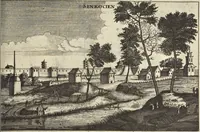 Picture 118 of 190 from Het gezandtschap der Neêrlandtsche Oost-Indische Compagnie, aan den grooten Tartarischen Cham, den tegenwoordigen keizer van China : waar in de gedenkwaerdigste geschiedenissen, die onder het reizen door de Sineesche landtschappen, Quantung, Kiangsi, Nanking, Xantung en Peking, en aan het keizerlyke hof te Peking, zedert den jaare 1655 tot 1657 zyn voorgevallen, op het bondigste verhandelt worden : beneffens een naauwkeurige beschryvinge der Sineesche steden, dorpen, regeering, weetenschappen, handwerken, zeden, godsdiensten, gebouwen, drachten, scheepen, bergen, gewaffen, dieren, &c. en oorlogen tegen de Tarters : verçiert met over de 150 afbeeldtsels, na 't leven in Sina (1693), leaf 272