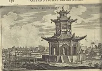 Picture 119 of 190 from Het gezandtschap der Neêrlandtsche Oost-Indische Compagnie, aan den grooten Tartarischen Cham, den tegenwoordigen keizer van China : waar in de gedenkwaerdigste geschiedenissen, die onder het reizen door de Sineesche landtschappen, Quantung, Kiangsi, Nanking, Xantung en Peking, en aan het keizerlyke hof te Peking, zedert den jaare 1655 tot 1657 zyn voorgevallen, op het bondigste verhandelt worden : beneffens een naauwkeurige beschryvinge der Sineesche steden, dorpen, regeering, weetenschappen, handwerken, zeden, godsdiensten, gebouwen, drachten, scheepen, bergen, gewaffen, dieren, &c. en oorlogen tegen de Tarters : verçiert met over de 150 afbeeldtsels, na 't leven in Sina (1693), leaf 273