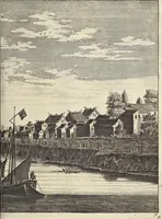 Picture 124 of 190 from Het gezandtschap der Neêrlandtsche Oost-Indische Compagnie, aan den grooten Tartarischen Cham, den tegenwoordigen keizer van China : waar in de gedenkwaerdigste geschiedenissen, die onder het reizen door de Sineesche landtschappen, Quantung, Kiangsi, Nanking, Xantung en Peking, en aan het keizerlyke hof te Peking, zedert den jaare 1655 tot 1657 zyn voorgevallen, op het bondigste verhandelt worden : beneffens een naauwkeurige beschryvinge der Sineesche steden, dorpen, regeering, weetenschappen, handwerken, zeden, godsdiensten, gebouwen, drachten, scheepen, bergen, gewaffen, dieren, &c. en oorlogen tegen de Tarters : verçiert met over de 150 afbeeldtsels, na 't leven in Sina (1693), leaf 282