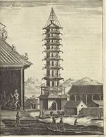 Picture 162 of 190 from Het gezandtschap der Neêrlandtsche Oost-Indische Compagnie, aan den grooten Tartarischen Cham, den tegenwoordigen keizer van China : waar in de gedenkwaerdigste geschiedenissen, die onder het reizen door de Sineesche landtschappen, Quantung, Kiangsi, Nanking, Xantung en Peking, en aan het keizerlyke hof te Peking, zedert den jaare 1655 tot 1657 zyn voorgevallen, op het bondigste verhandelt worden : beneffens een naauwkeurige beschryvinge der Sineesche steden, dorpen, regeering, weetenschappen, handwerken, zeden, godsdiensten, gebouwen, drachten, scheepen, bergen, gewaffen, dieren, &c. en oorlogen tegen de Tarters : verçiert met over de 150 afbeeldtsels, na 't leven in Sina (1693), leaf 442