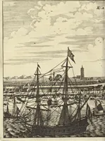 Picture 14 of 190 from Het gezandtschap der Neêrlandtsche Oost-Indische Compagnie, aan den grooten Tartarischen Cham, den tegenwoordigen keizer van China : waar in de gedenkwaerdigste geschiedenissen, die onder het reizen door de Sineesche landtschappen, Quantung, Kiangsi, Nanking, Xantung en Peking, en aan het keizerlyke hof te Peking, zedert den jaare 1655 tot 1657 zyn voorgevallen, op het bondigste verhandelt worden : beneffens een naauwkeurige beschryvinge der Sineesche steden, dorpen, regeering, weetenschappen, handwerken, zeden, godsdiensten, gebouwen, drachten, scheepen, bergen, gewaffen, dieren, &c. en oorlogen tegen de Tarters : verçiert met over de 150 afbeeldtsels, na 't leven in Sina (1693), leaf 69