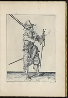 An illustration from Maniement d'armes, d'arqvebuses, mousqvetz, et piqves. En conformite de l'ordre de monseigneur le prince Maurice, prince d'Orange .. (1608)