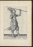 An illustration from Maniement d'armes, d'arqvebuses, mousqvetz, et piqves. En conformite de l'ordre de monseigneur le prince Maurice, prince d'Orange .. (1608)