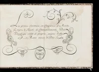 An illustration from Nuouo libro d' essemplari della scrittura italiana : secondo la maniera piú propria, piú facile, e piú moderna che si usa presentemente