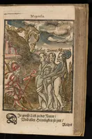 An illustration from De lapide philosophico, das ist, Von dem Gebenedeyten Stein der Weysen oder Chemia : zu gründlichem vnnd warhafftigem Bericht, allen Werden Liebhabern, der Waren, Edlen und reinen Kunst Chemiae, gantz hell vnd klar, aus brüderlicher Liebe und Wolmeinung geschrieben (1618)