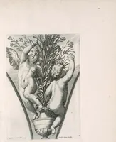 An illustration from Angoli dipinti a fresco da Guido Reni nella loggia contigua al giardino del palazzo dell' ecc.mo sig.r duca Mazarino nel monte Quirinale (1696)