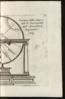 An illustration from Epitome cosmografica, o, Compendiosa introduttione all' astronomia, geografia & idrografia : per l'uso, dilucidatione, e fabbrica delle sfere, globi, planisferi, astrolabi, e tavole geografiche, e particolarmente degli stampati, e spiegati nelle publiche lettioni (1693)