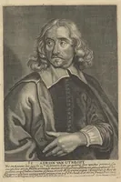 An illustration from The true effigies of the most eminent painters, and other famous artists that have flourished in Europe, curiously engraven on copper-plates : together with an account of the time when they lived, the most remarkable passages of their lives, and most considerable works : very useful for all such gentlemen as are lovers of art and ingenuity (1694)