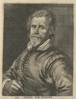 An illustration from The true effigies of the most eminent painters, and other famous artists that have flourished in Europe, curiously engraven on copper-plates : together with an account of the time when they lived, the most remarkable passages of their lives, and most considerable works : very useful for all such gentlemen as are lovers of art and ingenuity (1694)