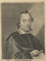 Picture 13 of 18 from The true effigies of the most eminent painters, and other famous artists that have flourished in Europe, curiously engraven on copper-plates : together with an account of the time when they lived, the most remarkable passages of their lives, and most considerable works : very useful for all such gentlemen as are lovers of art and ingenuity (1694), leaf 96