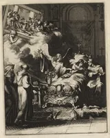 Picture 4 of 30 from Spiegel om wel te sterven : aanwyzende met prentverbeeldingen van het lyden onzes zaligmakers Jesu Christi : alles wat een zieke betaamt om gelukkig te sterven, volgens de woorden Philipp I, verse 21 (1694), leaf 22