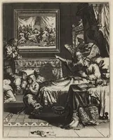 Picture 5 of 30 from Spiegel om wel te sterven : aanwyzende met prentverbeeldingen van het lyden onzes zaligmakers Jesu Christi : alles wat een zieke betaamt om gelukkig te sterven, volgens de woorden Philipp I, verse 21 (1694), leaf 24