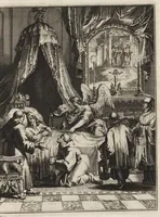 Picture 14 of 30 from Spiegel om wel te sterven : aanwyzende met prentverbeeldingen van het lyden onzes zaligmakers Jesu Christi : alles wat een zieke betaamt om gelukkig te sterven, volgens de woorden Philipp I, verse 21 (1694), leaf 50